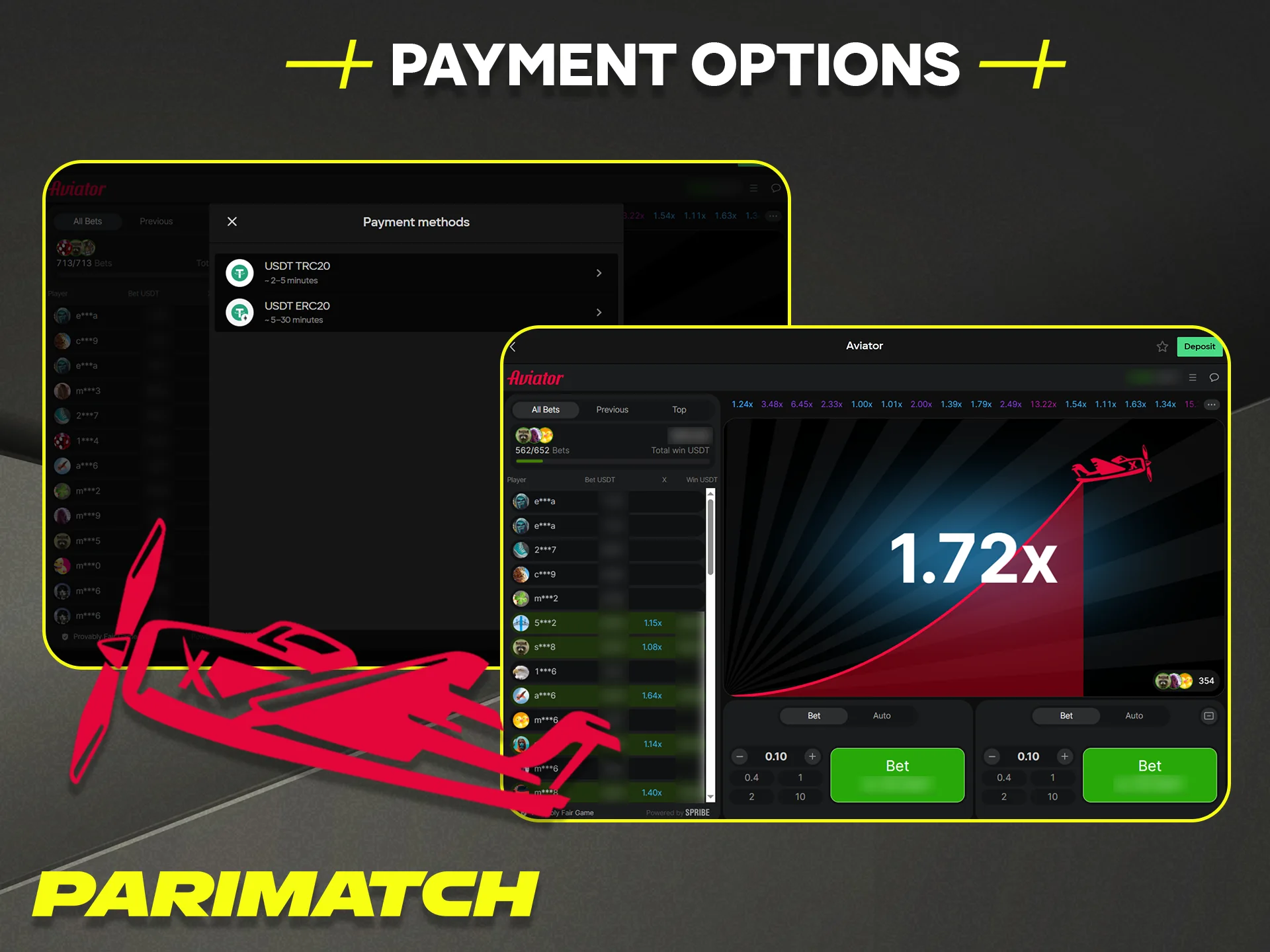 View all available payment options for deposits and withdrawals at Parimatch Tanzania.