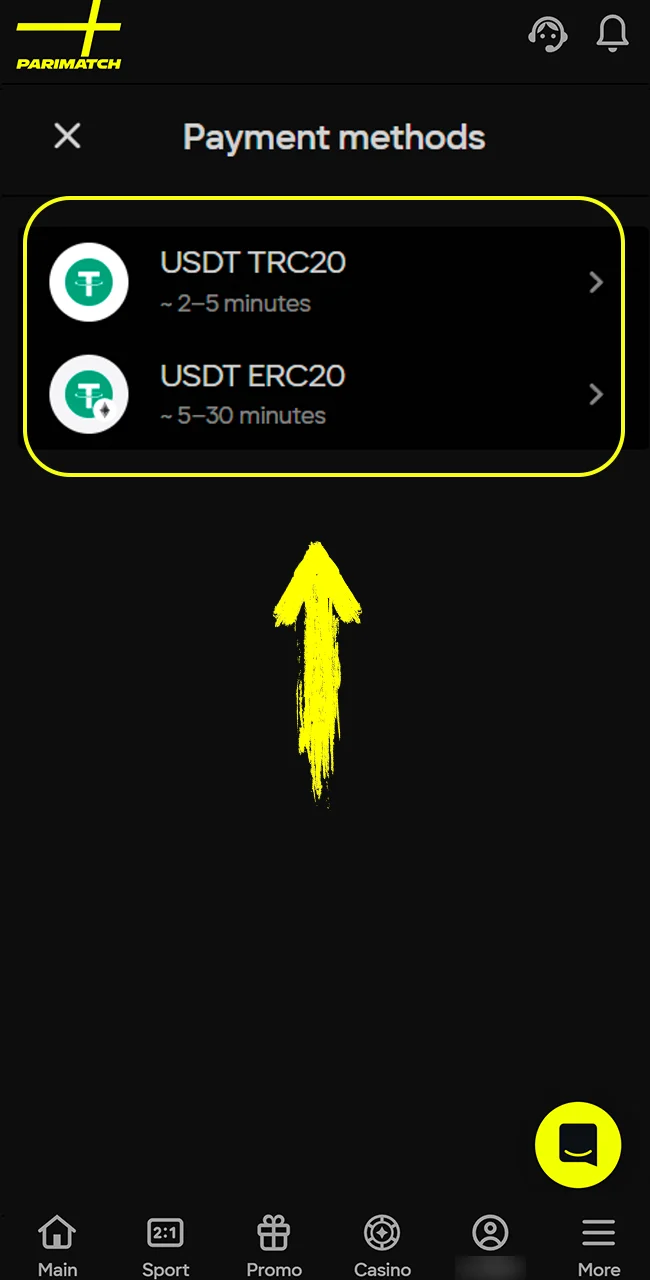 Make a Deposit to ensure you have funds ready to play Aviator at Parimatch.