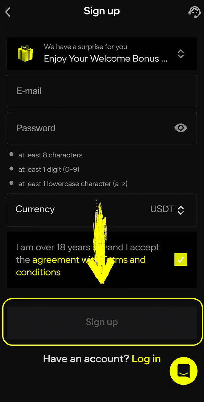 Sign In or quickly Register your new account on the official Parimatch website.