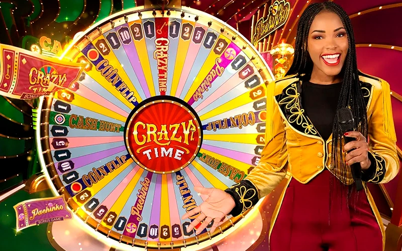 Spin the big wheel and enjoy the thrilling Crazy Time show at Parimatch.