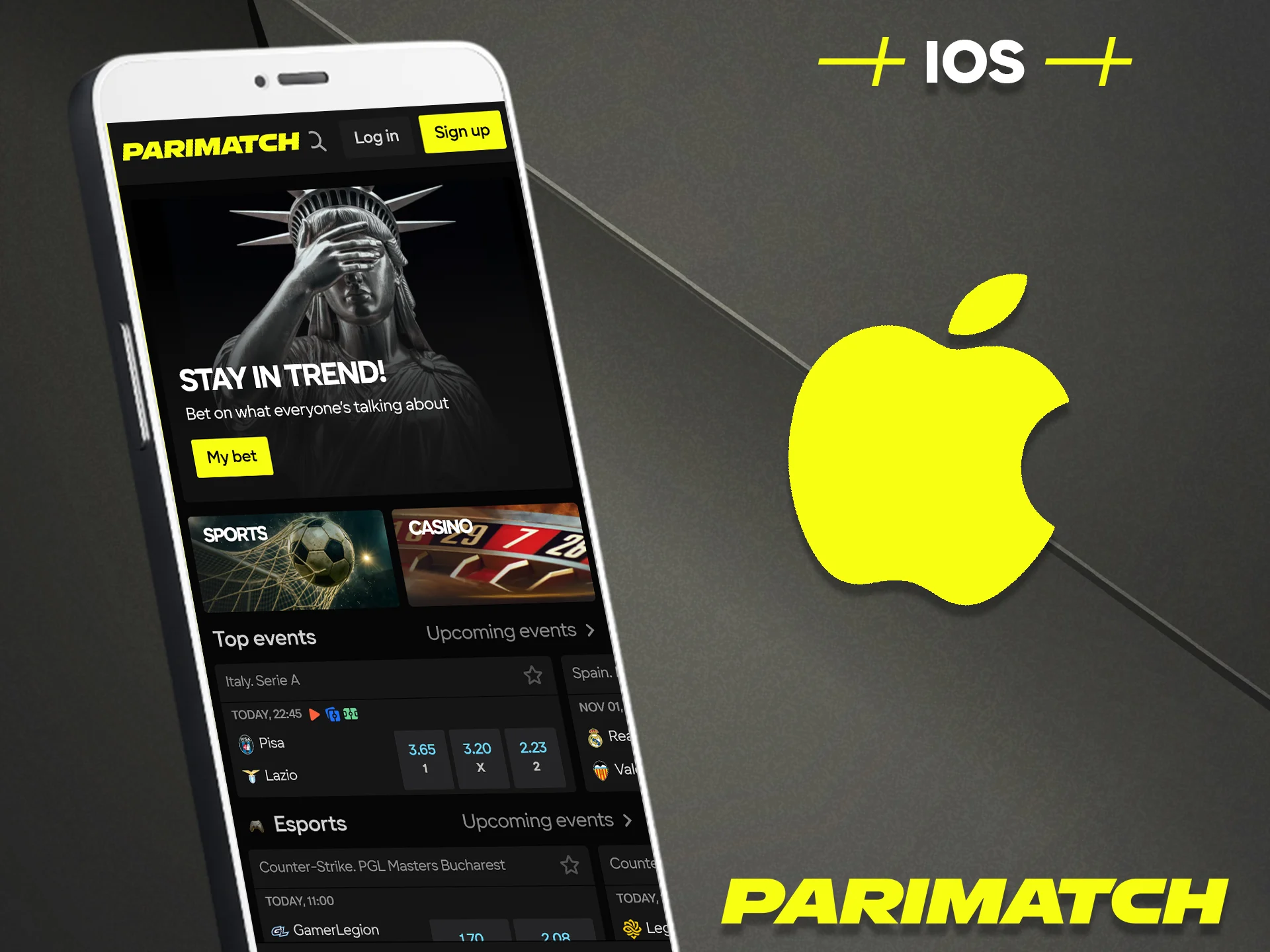 Get the official Parimatch mobile betting app for all your iOS devices.