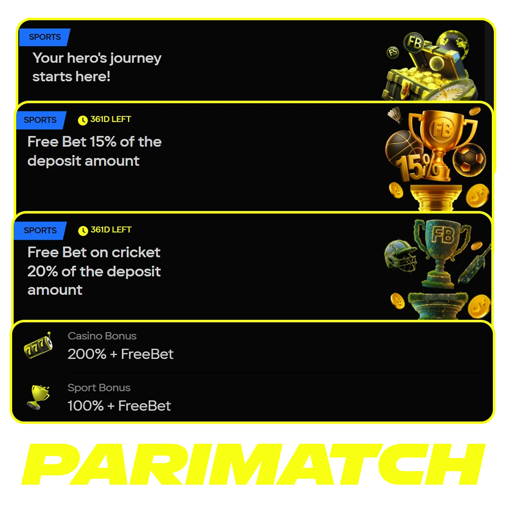 See the registration and no deposit bonus deals from Parimatch Tanzania.