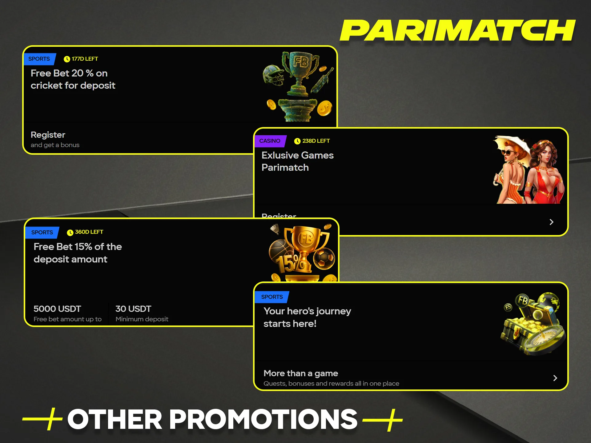 Discover other great promotions and loyalty rewards offered by Parimatch Tanzania.