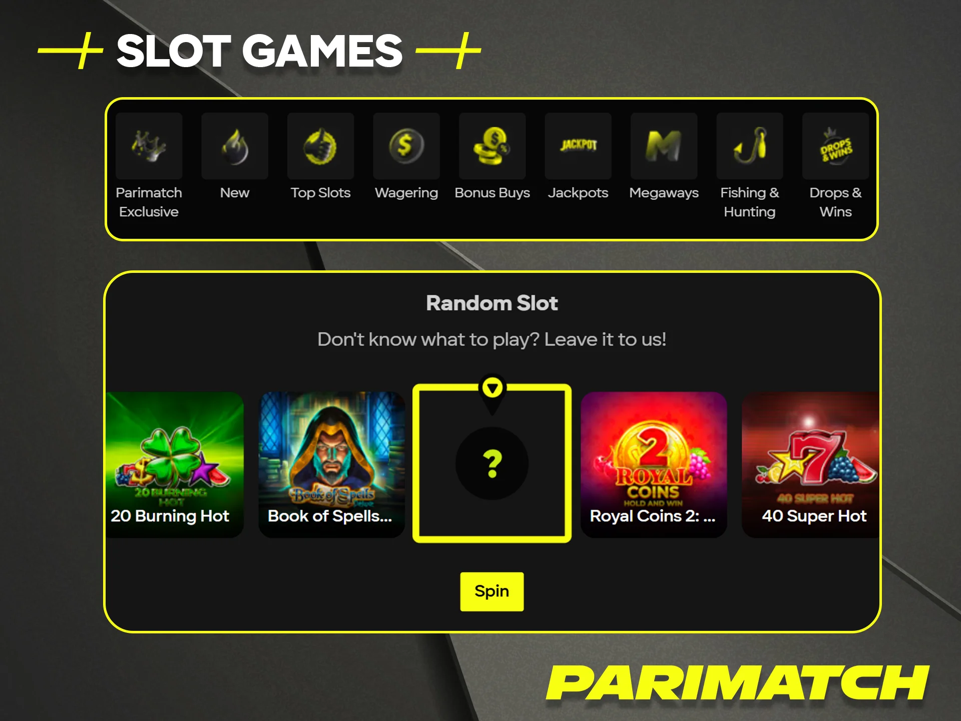 Discover a wide variety of exciting new slot games available at Parimatch Casino.