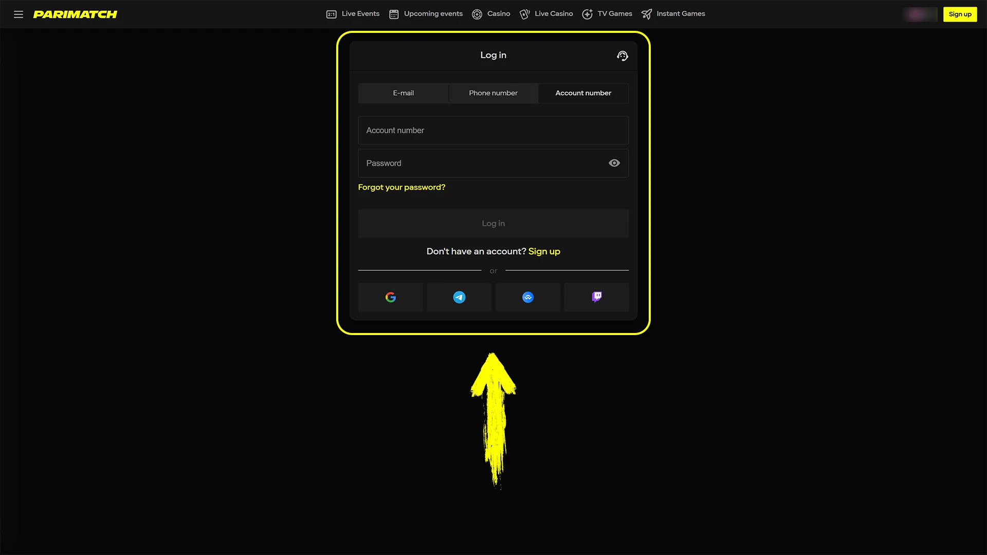 Log in to your secure betting account on the official Parimatch website now.