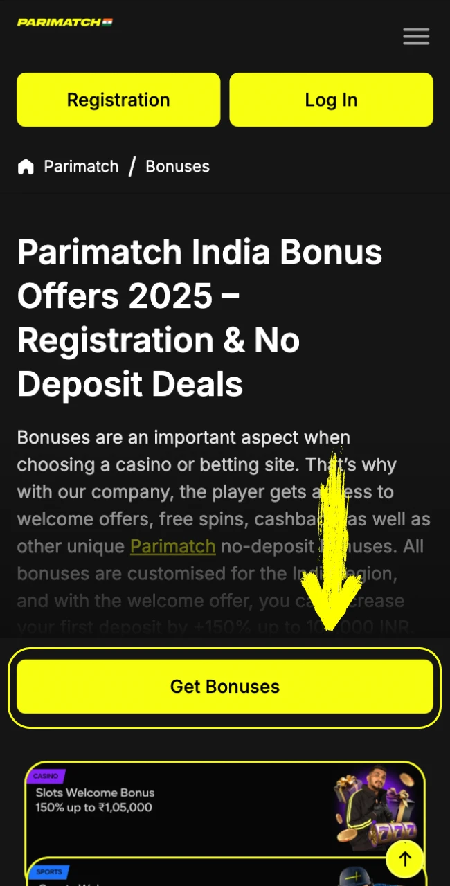 Find out how to activate your bonus at Parimatch India online casino.