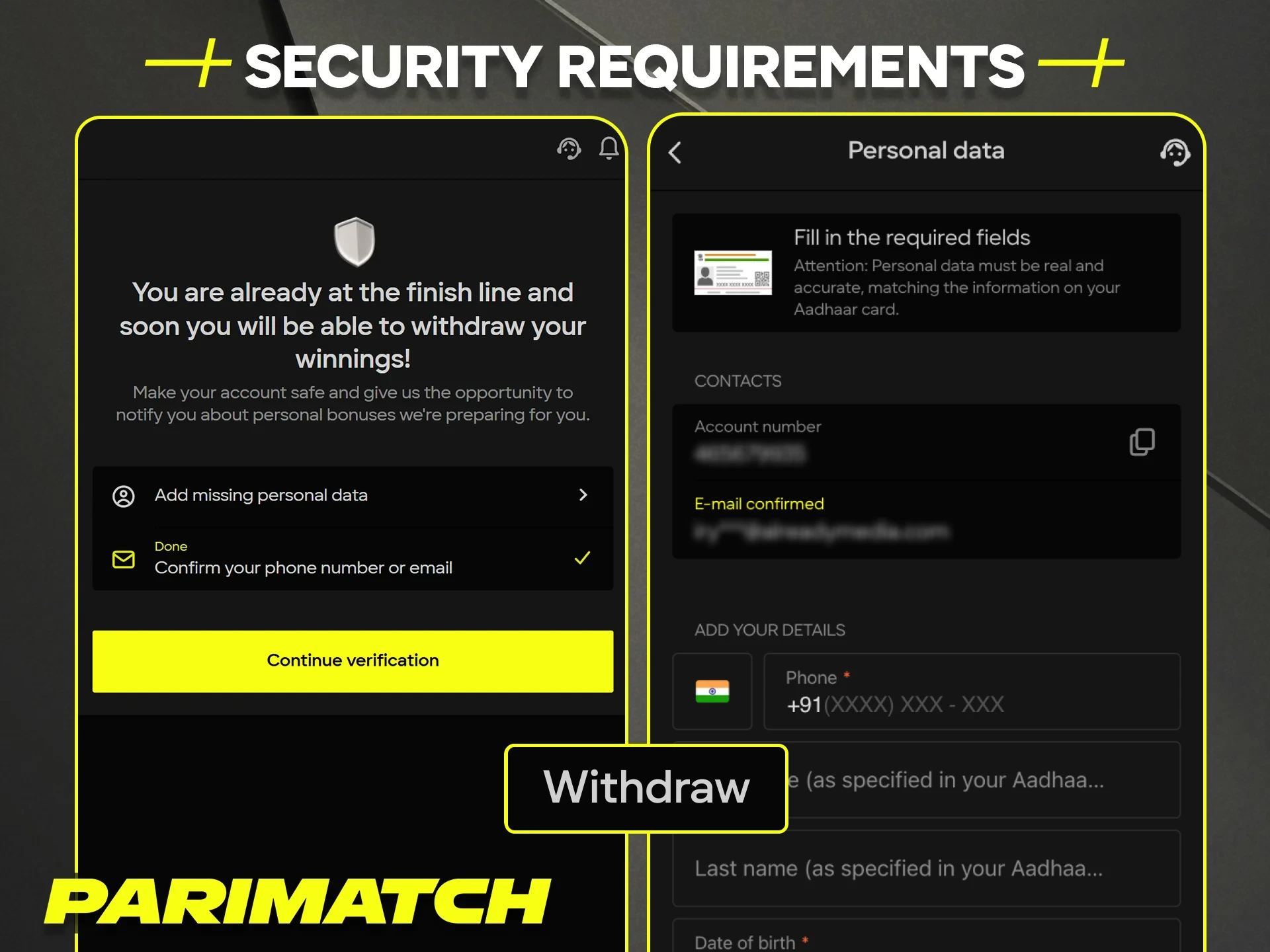 Learn about Parimatch India's withdrawal policies.