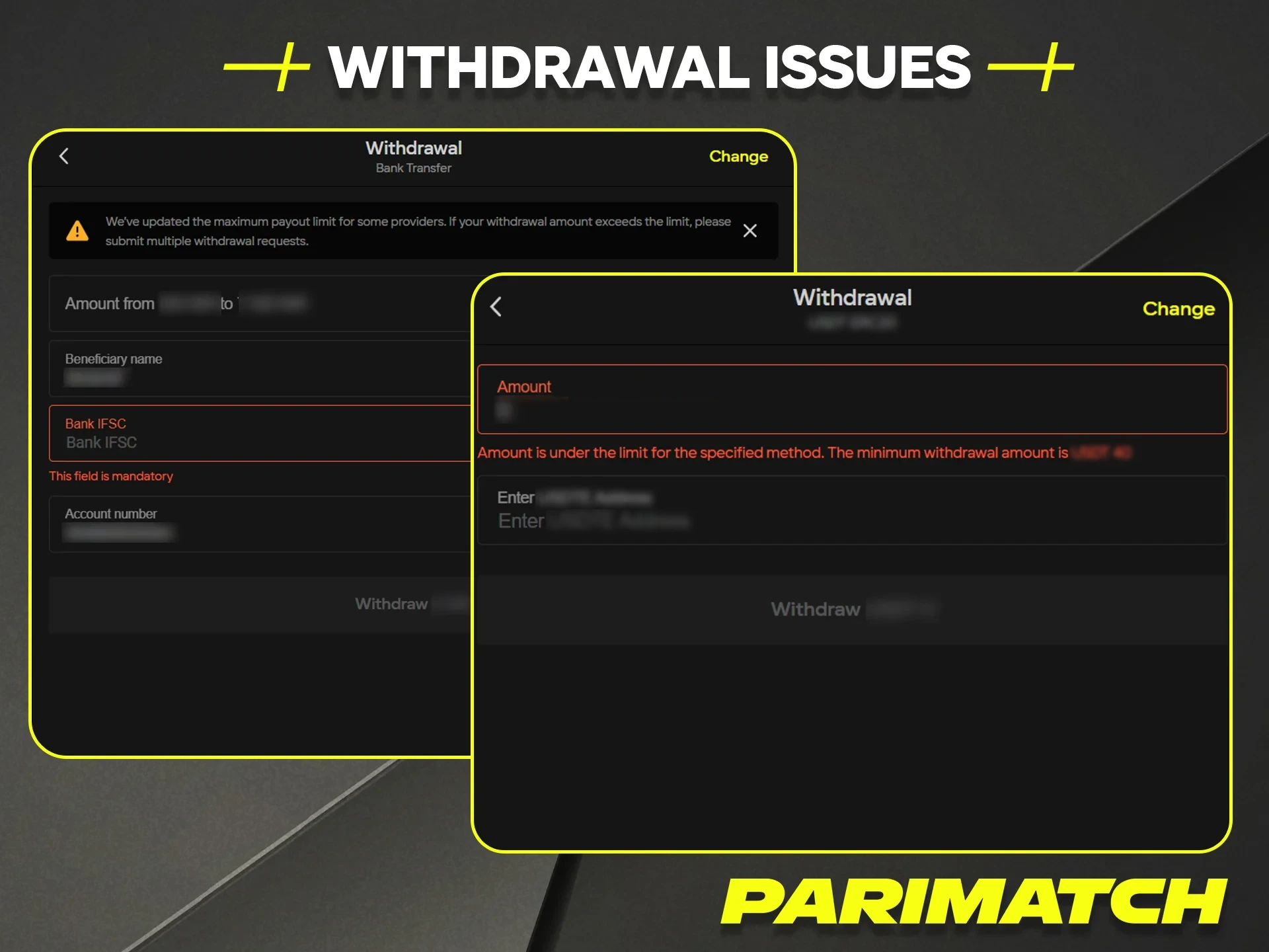 Learn about potential issues with Parimatch India withdrawals.